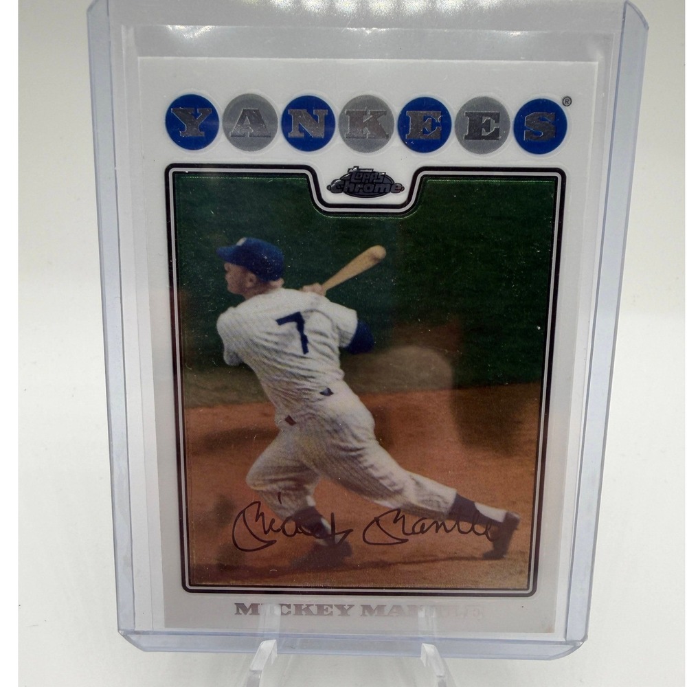 2006 Topps Chrome Mickey Mantle New York Yankees Baseball Card Facsimile Sig